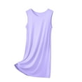 thumbnail image 2 of Xysaqa Women Plus Size Sleeveless Tank Nightgown Casual Solid Sleep Dress for Women Comfy Wide Strap Sleepwear Summer Sleepshirt House Dress 3X 4X 5X Summer Savings, 2 of 4