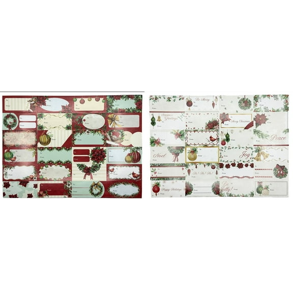 Christmas Holiday Present Self-Stick Tag Stickers (288 Gift Tags)