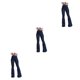 thumbnail image 2 of Guardurnaity Pantalones vaqueros de pierna ancha para mujer, pantalones largos de cintura alta, pantalones vaqueros informales elásticos de Type1 NO1, 2 of 6