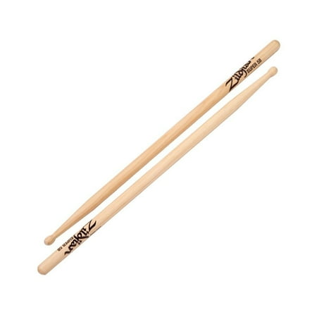 Zildjian S5BWN Hickory Natural Finish Super 5B Wood Tip Drumsticks