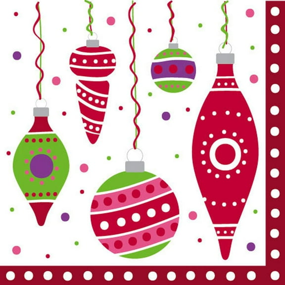 Evergreen Cocktail Napkin, Ornaments