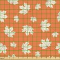 thumbnail image 2 of Ambesonne Maple Leaf Fabric by the Yard Upholstery, Autumn Fall Season Art, 5 Yards, Burnt Sienna and Eggshell, 2 of 5