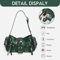 thumbnail image 5 of Sunyuer Y2K Rivet Shoulder Bag for Women, Vintage Crinkled PU Leather Underarm Handbag, Punk Studded Crossbody Purse, Fashion Adjustable Strap Biker Bag for Daily Commute, 5 of 6