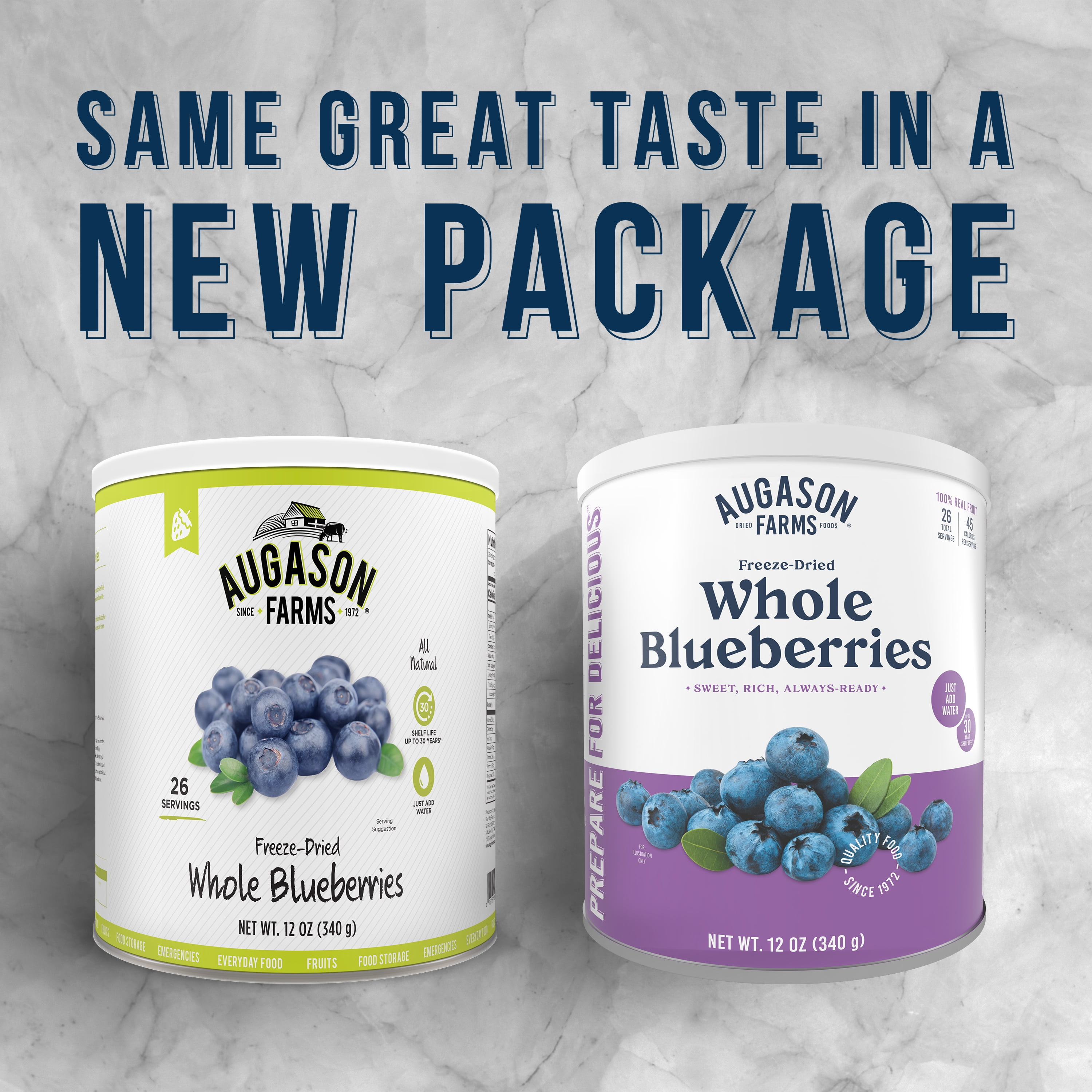 Augason Farms Freeze Dried Whole Blueberries Can – Dried Fruit for Baking & Emergency Food Supply – Freeze-Dried Camping Food with Long Shelf Life for Everyday Meals – 26 Servings