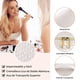 thumbnail image 5 of Bolsa de Cosméticos de Viaje de Gran Capacidad, Bolsa de Cosméticos Impermeable de Piel Sintética para Mujer, Bolsa de Maquillaje Portátil de Viaje con Asa y Divisor, Multifuncional, Moda, Blanco, 5 of 7
