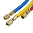 thumbnail image 4 of Refrigerant Refrigerant Charging Hose with Ball Valve Apply to R12 R22 R502 Refrigerant Air Conditioning Manifold Gauge 1/4'' Thread Hose Set Pack of 3, 4 of 7