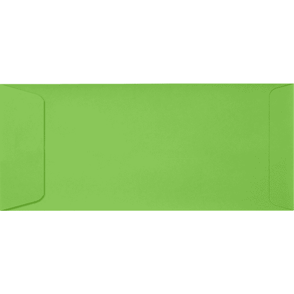 LUXPaper #10 Open End Envelopes w/Peel & Press, 4 1/8 x 9 1/2, Limelight Green, 250/Pack