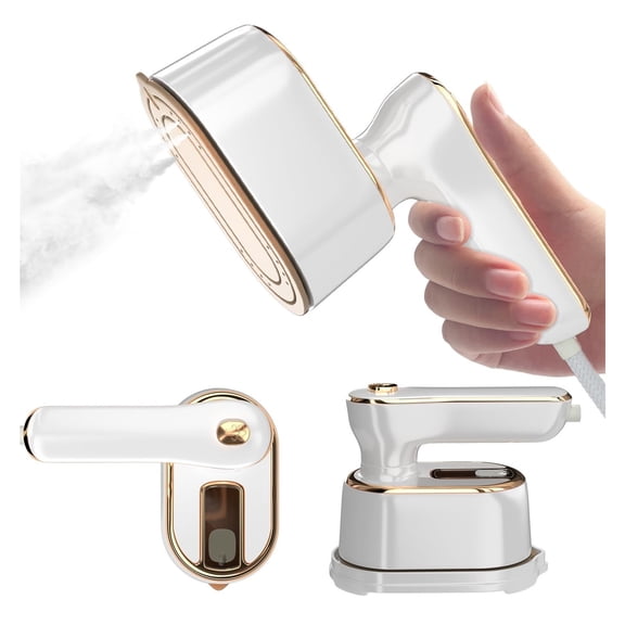 Travel Steamer Iron for Clothes Mini - Portable Ironing Machine Travel Small Size Portable Steamer Travel College Dorm Home Essentials (White)