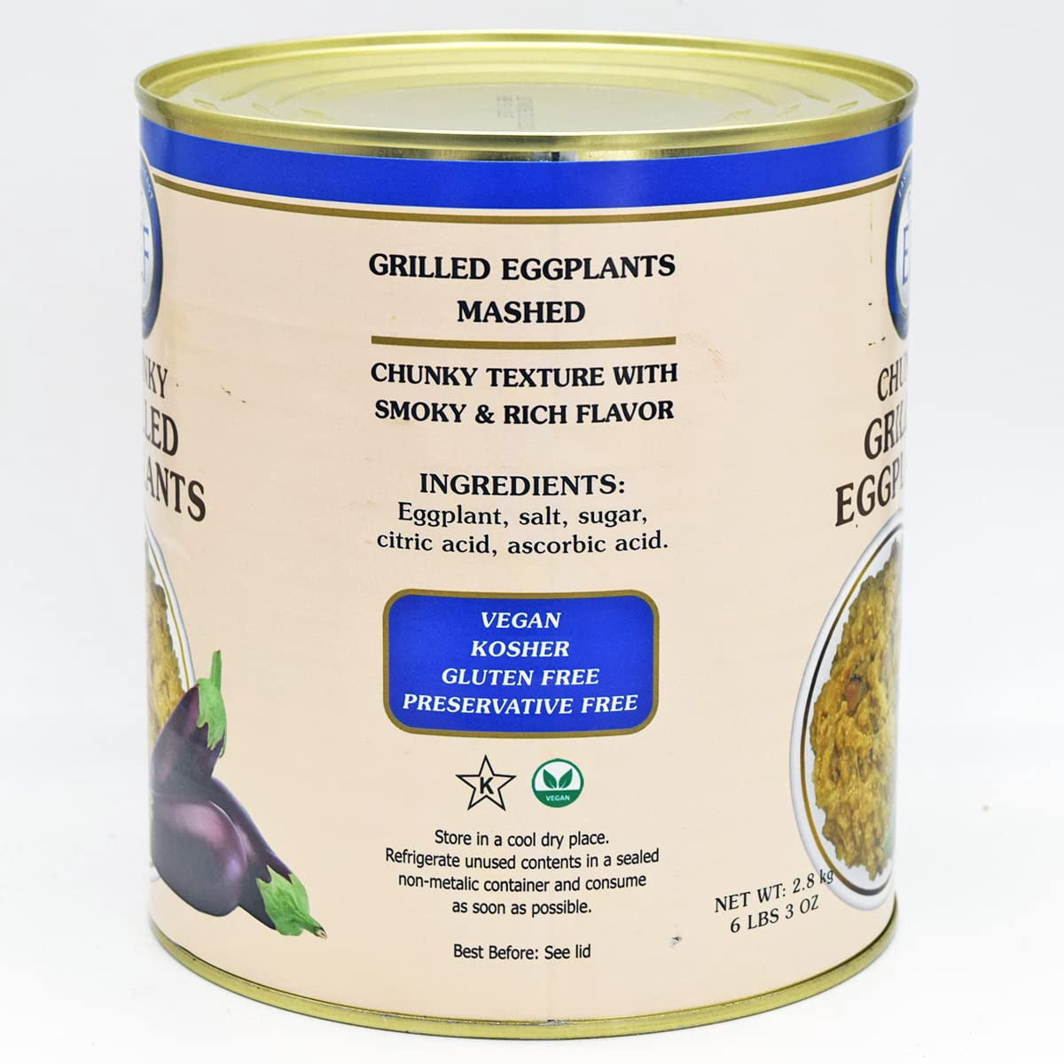 Eastern Feast - Chunky Grilled Eggplants 2.8 kg (6.2 lbs)