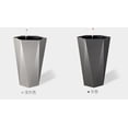 thumbnail image 3 of Eastvita Set of 2 Tall Diamond Planters Distinctive Shape Water Level Window Smooth - Rolling Wheels Versatile Placement for Patio Porch Living Room Home Office, 3 of 4