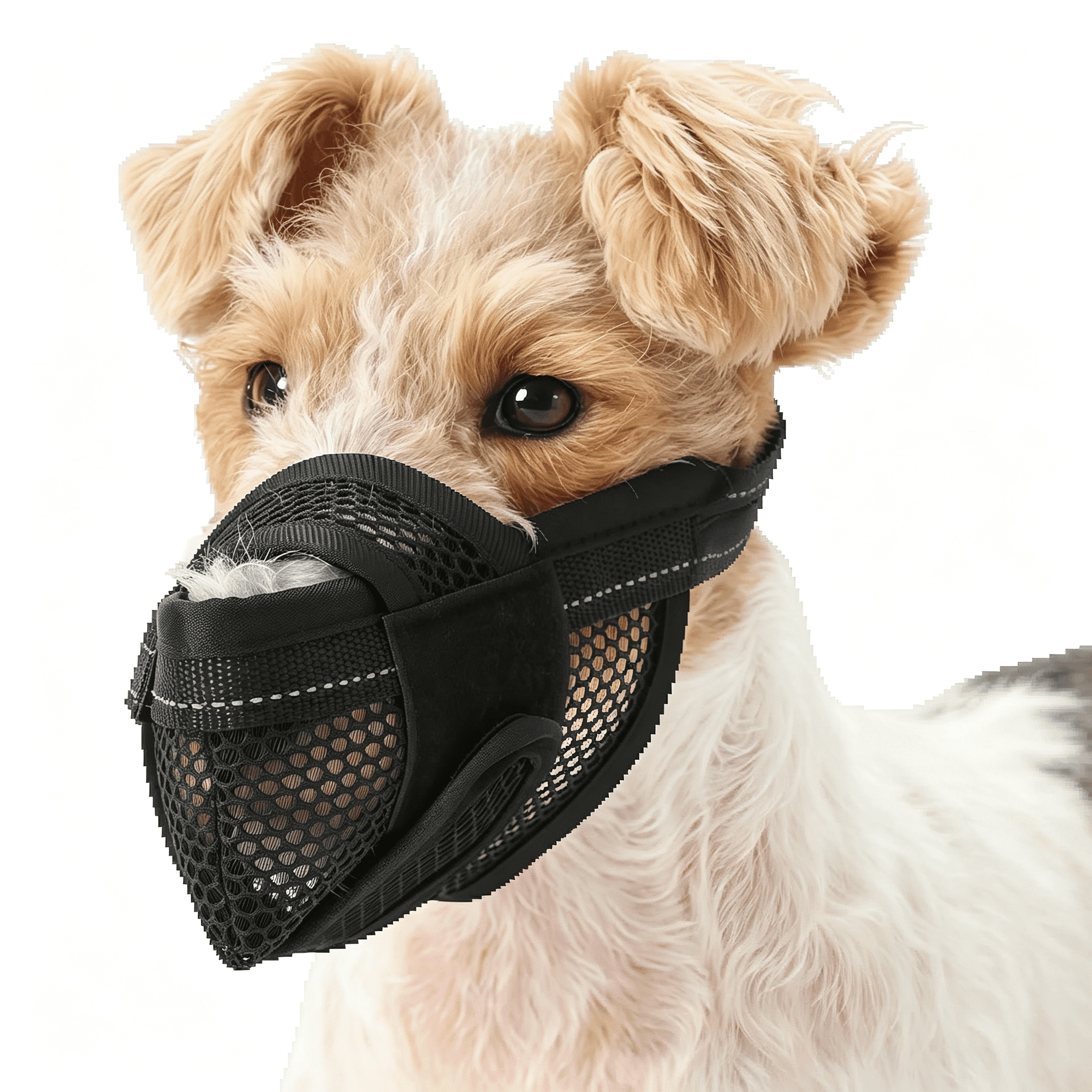 GASTROPOD Dog Muzzle Small Dogs Soft Nylon Dog Mouth Guard Black Xs Breathable Air Mesh Muzzle Prevent Scavenging Biting Chewing Allow Drink Soft Muzzle Grooming Vet Visits Training
