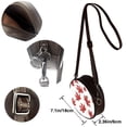 thumbnail image 5 of Leather Shoulder Round Bag 7.1×2.36in Fashion Casual Crossbody Bag Shoulder Bag For Work Travel Business Shopping Date Maple Leaves, 5 of 5