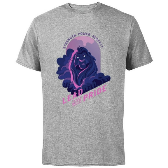 Disney The Lion King 30th Anniversary Lead with Pride Mufasa - Short Sleeve Cotton T-Shirt for Adults - Customized-Athletic Heather