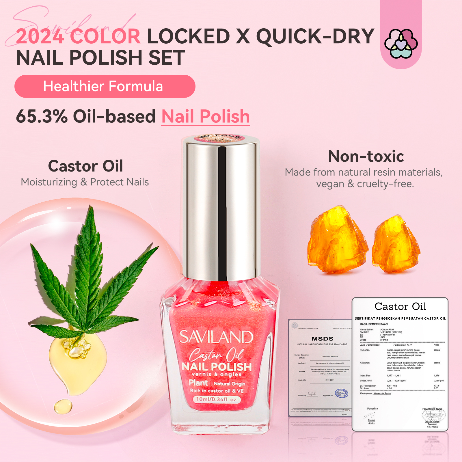 Saviland Ombre Nail Polish Set, 6 Colors Quick Dry photo 4