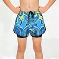 thumbnail image 5 of Cethrio Boys Swim Trunks with Liner, Elastic Waist Summer Breathable Quick Dry Beach Shorts Sky Blue Size 6, 5 of 5