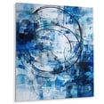 thumbnail image 2 of Designart "Unleashed Shapes in Blue and Cream" Abstract Metal Wall Art Prints, 2 of 5