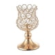 thumbnail image 4 of Candelabro de cristal dorado, candelabro, centro de mesa para boda, decoración 18 cm, 4 of 7