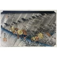 thumbnail image 2 of Hiroshige 32x23 Gold Ornate Wood Framed with Double Matting Museum Art Print Titled - Driving Rain, Shono, 2 of 4