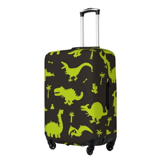 Rateoe Cute Cartoon Dinosaurs Green Silhouette Printed Luggage Cover, Suitcase Protector Fits 18-32 Inch Luggage-Small