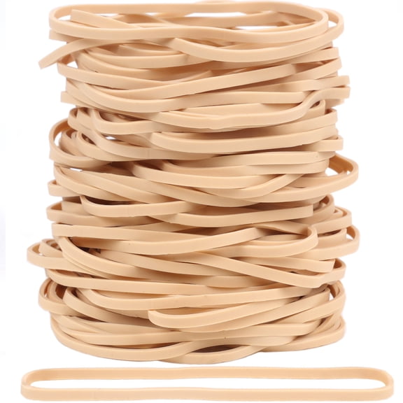 Rubber Bands 150Pcs 4.8inch Big Elastic Rubber Band Beige Large,for Office Supplies File Folders Litter Box (4 4/5" x 1/8")