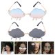 thumbnail image 2 of 2 Pairs Rimless Sunglasses Cloud Shape Disco Party Eyeglasses For Women Girls, 2 of 3