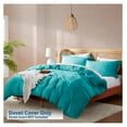 thumbnail image 2 of Teal Duvet Cover Full Size - Soft Double Brushed Full Size Duvet Cover Set, 3 Piece, with Button Closure, 1 Duvet Cover 80x90 inches and 2 Pillow Shams, 2 of 9