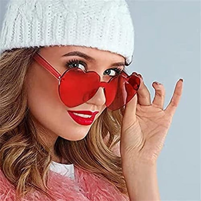 10 Pairs Pink Heart Sunglasses Bulk for Women and Kids  display picture 1