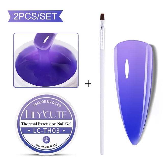 LILYCUTE 8ml/15ml Gel acrílico brillante extensión de dedo Gel de extensión de uñas de plata Soak Off Nail Art Gel barniz todo para manicura Tan Jianjun unisex