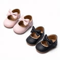 thumbnail image 2 of Bonario 2 Pairs Baby Girls Dress Shoes Infant Mary Jane Bowknot Flats Non-Slip Sole Princess Shoes for Newborn 3-18 Months, 2 of 8