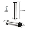 thumbnail image 2 of Unique Bargains 8 Inch Furniture Legs Stainless Steel Feet Sofa Shelves Leg Replacement Adjustable Height 4pcs, 2 of 7