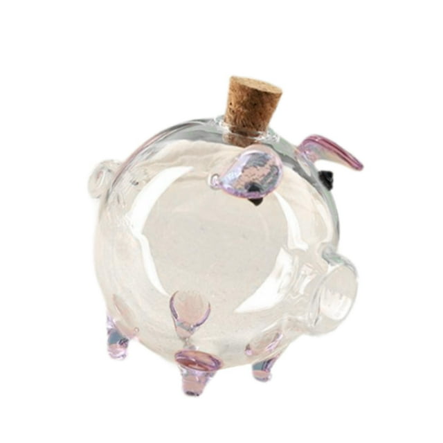 Lipstore Tirelire Transparente Économiseur d'Art pour Table de Salon violet