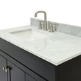 thumbnail image 4 of Ariel Hamlet 43 In. Left Offset Rectangle Sink Vanity With 0.75 In. Carrara White Countertop In Black, 4 of 11