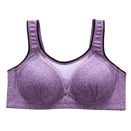 

Sngxgn Back Bras For Women Women s Side Smoothing Wirefree Bra Purple 42