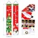 thumbnail image 2 of Adornos navideños con coplas, pancarta de tela para fondo de Navidad, decoración navideña, coplas navideñas con accesorios decorativos de Papá Noel, 2 of 3