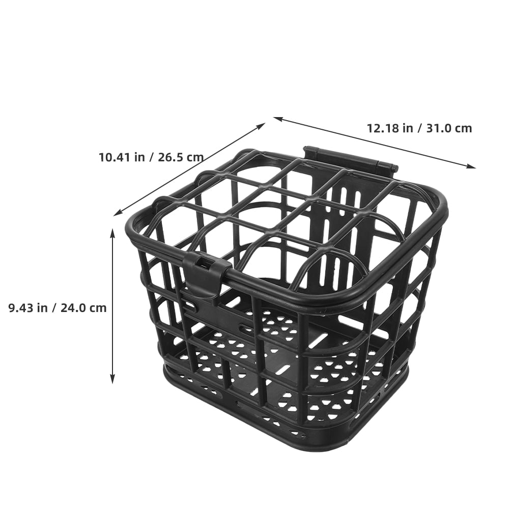 Mobestech 2Pcs Practical Black Bike Basket Front Handlebar Storage for Cycling Use