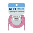 thumbnail image 6 of onn 6ft Lightning to USB Charging Cable, MFI Certified, Pink - Compatible with iPhone 14/13/12/11/X/XR/XS/8/7/6/5, iPad, Airpods and more, 6 of 6