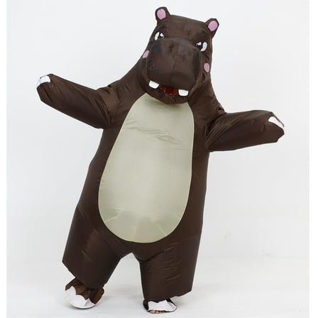 Inflatable Cute Hippo Adult Halloween Character Christmas Dress Full Body Props Outfit Mascot Costume for Adult