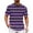 Purple, variant on Color Blocked Striped Navy Sailor Striped Men Loose Trendy Summer Beach Round Neck Short Sleeved T Shirt Clothes