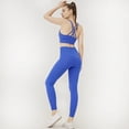 thumbnail image 3 of Nuevo Conjunto de Yoga de nailon, chándal para mujer, Fitness, gimnasio, Sujetador deportivo de dos piezas, mallas, ropa deportiva, transpirable, 3 of 5