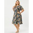 thumbnail image 4 of Vestido Acampanado De Tirantes De Flores Agnes Orinda TalGrande ManCorMidi PaMujer Azul XXL, 4 of 6