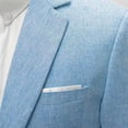 thumbnail image 7 of Jerdar Men's Linen Blazer Jacket Lapel Collar One Button Single Breasted Solid Color Slim Fit Long Sleeve Spring Summer Casual Business Wedding Lightweight Breathable Sport Coat Top, 7 of 7