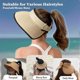 thumbnail image 3 of Women's Sun Visor Hats Wide Brim Straw Beach Hat Ponytail Hats for Women Foldable Floppy, 3 of 5