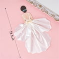 thumbnail image 3 of BallsFHK New Wedding Dress Cupcake Topper Back Silk Skirt Cake Topper Girl Lady Birthday Cake Decorations Party Cake Party Supplies, 3 of 5