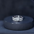 thumbnail image 6 of Rosec Jewels Lab Grown Diamond Teardrop Engagement Ring with Wedding Band - EF-VS Quality, 925 Sterling Silver, US 4.00, 6 of 8