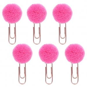 - Fancyleo 12 Pieces Pompon Ball Metal Paper Clips Bookmark Clamp Photos Holder Mix Color Office Supplies School Stationery