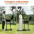 thumbnail image 5 of 3-Burner Portable Grill with Foldable Legs, 30,000BTU Gas Grill , 415 SQ.IN Detachable Propane Grills, Non-Stick Porcelain Grate, Outdoor Bbq Grill for Camping, Tailgating, Backyard Cooking, 5 of 10
