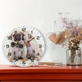 thumbnail image 6 of SKYSONIC Bulldog Cute Puppy Wall Clock 10 Inch Silent Non Ticking Round Clock Oil Painting Clock Easy to Read Clock for Living Room Bedroom Bathroom Home Decor, 6 of 7