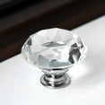 thumbnail image 5 of Paquete de 6 pomos de cristal para armario, tiradores con forma de diamante de 40 mm, tiradores para cajones, armarios de cocina, armarios, armarios de baño (transparentes), 5 of 5