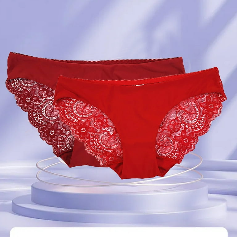 Hollow Mid-Rise Seamless Women Panties Sexy Hip Lace Ice Silk Underwear  Female Clothing