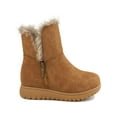 thumbnail image 2 of London Fog Womens Whiteout Faux Suede Booties Ankle Boots, 2 of 3